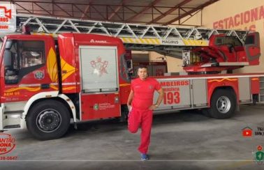 Corpo de Bombeiros do Ceará faz lives semanais com exercícios físicos; Veja vídeo