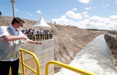 Obra que Bolsonaro visitou no Ceará estava 94% pronta antes de sua posse