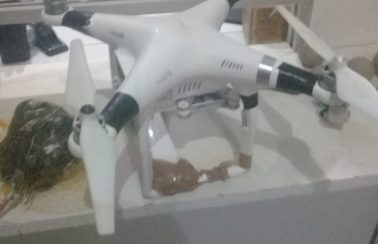 PM derruba drone que transportava drogas para dentro de presídio em João Pessoa
