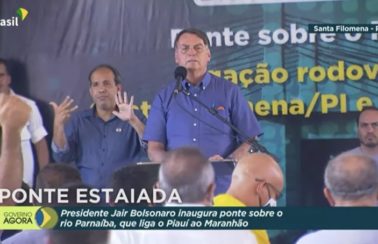 Bolsonaro participa de inauguração de ponte sobre o Rio Parnaíba que liga o MA ao PI