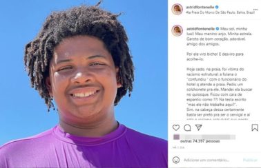 ‘Na cabeça, certamente basta ser preto para ser o serviçal’, desabafa Astrid Fontenelle após filho sofrer racismo em praia na Bahia