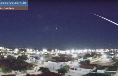 Meteoro cruza céu de três estados e é registrado na Paraíba, Pernambuco e Ceará