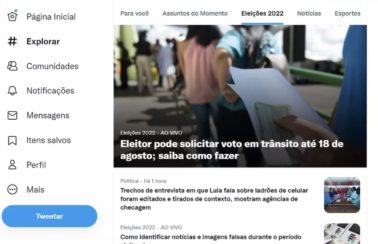 Twitter cria aba sobre eleições no Brasil com informações e serviços do TSE