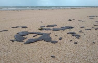 Óleo encontrado em praias do Nordeste desde agosto teria sido lançado no mar após lavagem de tanques de petroleiro, diz Marinha