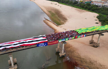 Ato na Ponte da Amizade, que liga Maranhão e Piauí, leva ‘abraço’ do Nordeste à candidatura de Lula