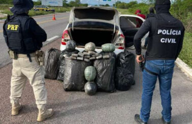 Polícia Civil e PRF prendem maranhense e pernambucano em posse de 102 kg de drogas em Penaforte, no interior do Ceará