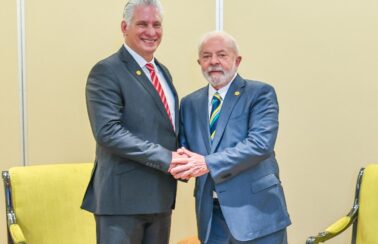 Lula se encontra com presidente de Cuba, Miguel Díaz-Canel