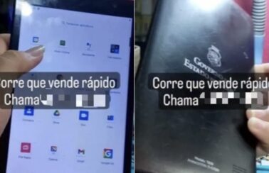 Tablet distribuído pelo governo do Ceará é vendido em loja de conserto de eletrônicos por R$ 350, na Grande Fortaleza